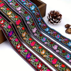 Vintage Jacquard Ribbon Trim Embroidered Sewing Lace Ribbon Fabric