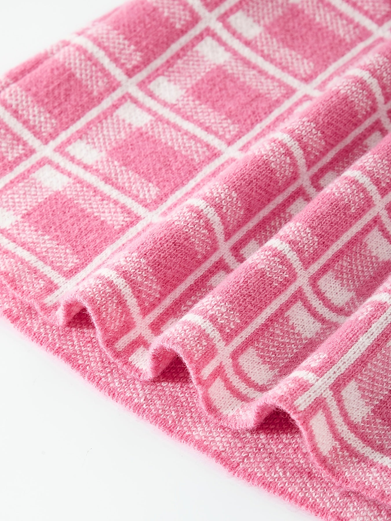 Girls Plaid Knit Sweater & Skirt Set - Autumn/Winter