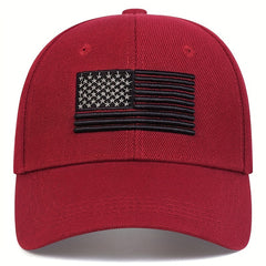 Vintage Flag Embroidery Baseball Cap Sun Hat Adjustable Lightweight Dad Hats
