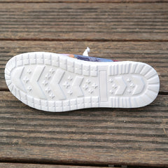 Women's Canvas Lace Up Outdoor Shoes Lightweight Walking Shoes