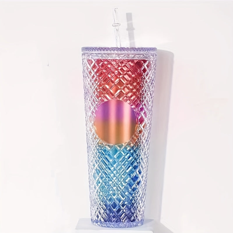 BPA-Free Tumbler Cup Sports Water Bottle with Straw