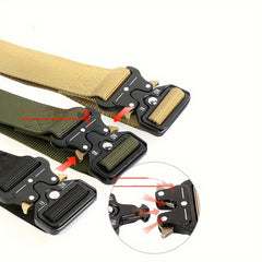 Quick Release Buckle Canvas Belt Outdoor Men's Military Training Belt