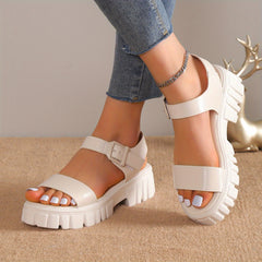 Women's Platform Ankle Strap Sandals Open Toe Anti-Skid Shoes