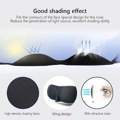 3D Eye Mask for Men and Women Night Blackout Adjustable Strap