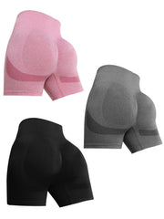 3 Pack Biker Shorts High Waist Sporty Leggings
