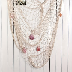 Natural Cotton Fish Net for Mermaid & Pirate Party, Beach Table Cover