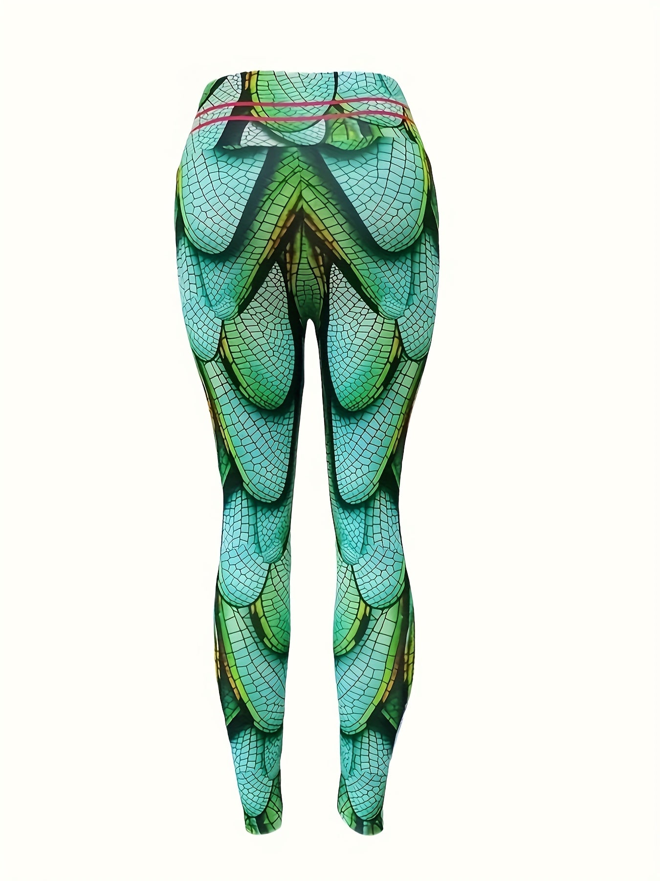 Animal Wings Print Yoga Pants High Waist Stretchy Running Slimming Sports Pants