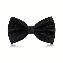 Men's Wine Red Plaid Business Wedding Bow Tie