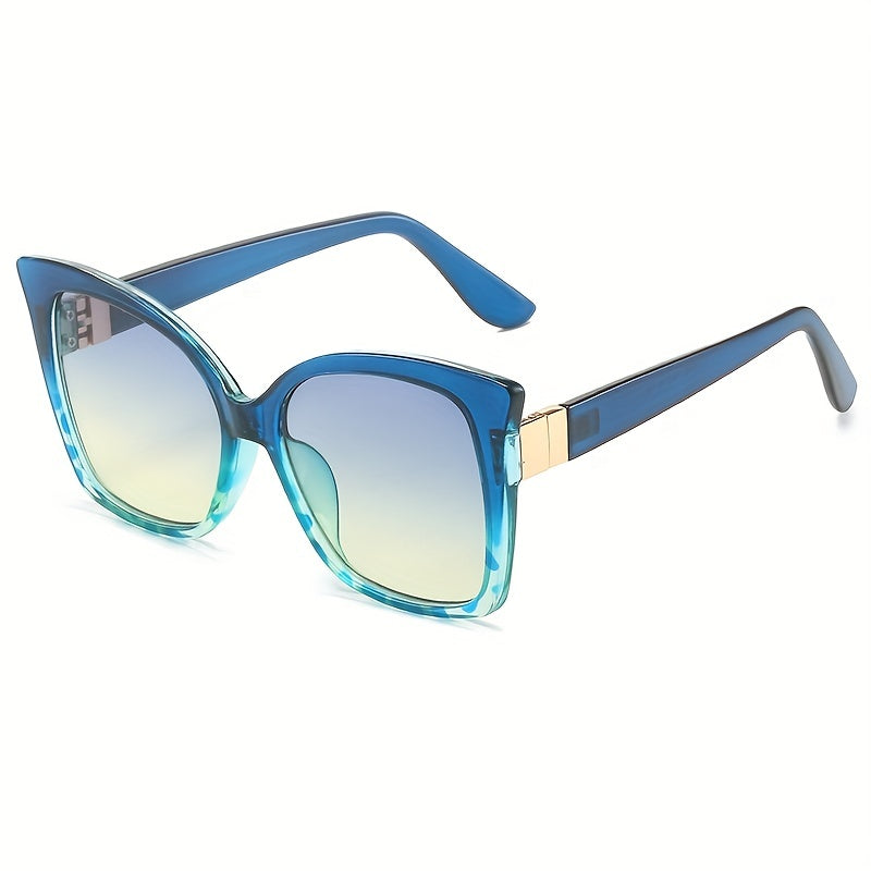 Oversized Cat Eye Sunglasses Gradient UV400 Sun Shades for Summer Beach