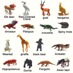 Set of 53 Mini Jungle Animal Models with Toys & Puzzles for Kids