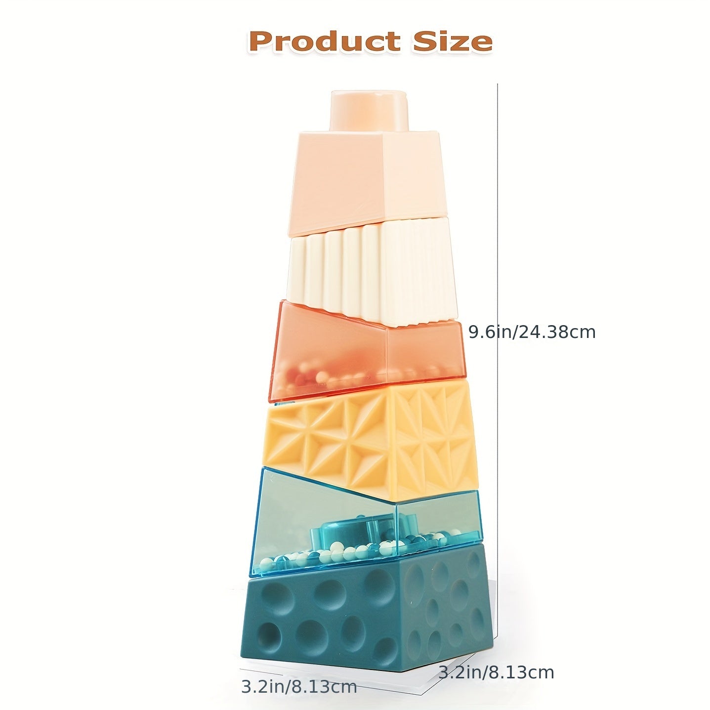 6 Piece Baby Stacking Toys for Balance Sorting Early Education Boys & Girls