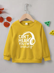 CAN'T HERE I'M GAMING Boys Sweatshirt