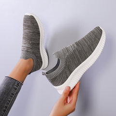 Women's Knitted Slip On Socks Shoes Breathable Mesh Running Shoes