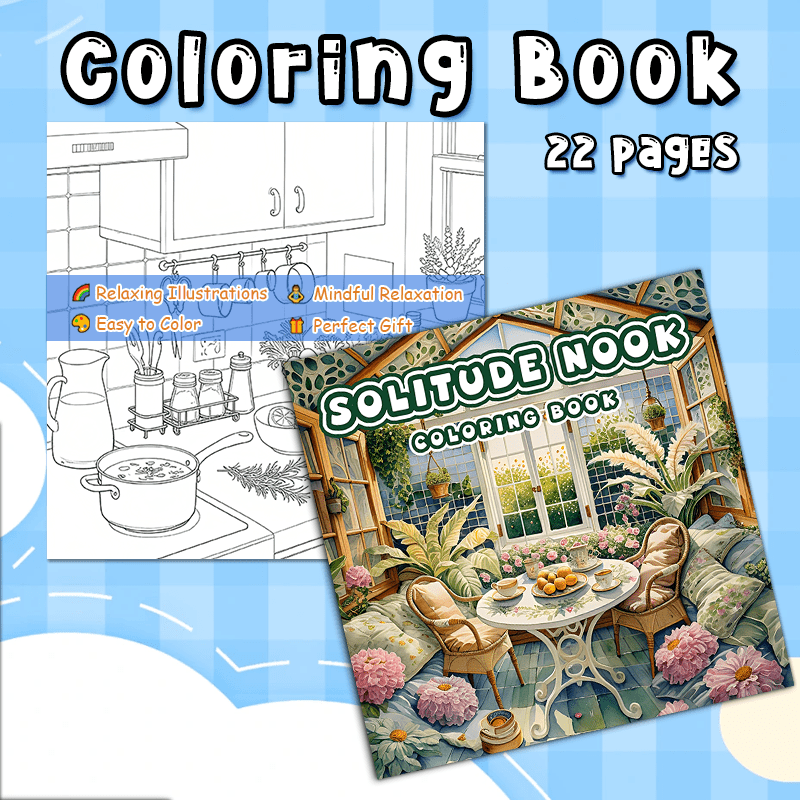 Cozy Corner Adult Coloring Book 22 Pages 20x20 cm Deluxe Edition