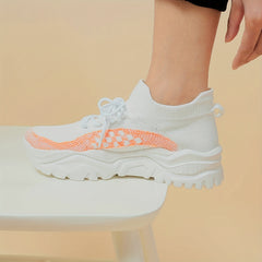 Women's Mesh Breathable Tennis Sports Shoes Lightweight Lace Up Travel Shoes