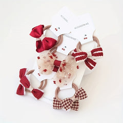10Pcs Colorful Bow Hair Ties for Baby Girls Toddler