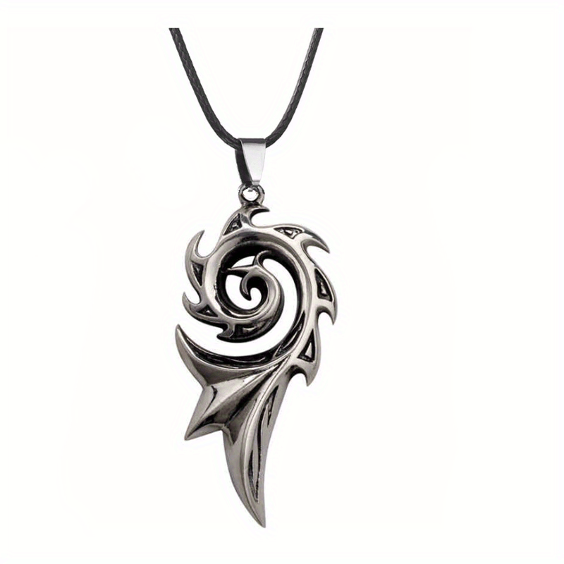 Stylish Flame Pendant Necklace Titanium Steel Perfect Gift