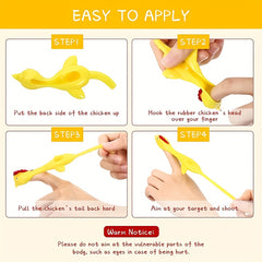 29pcs Flying Chicken Slingshot Flicking Rubber Chickens Adult Party Favors