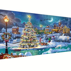 5D DIY Christmas Snow Scenery Diamonds Art Kit 70x40cm