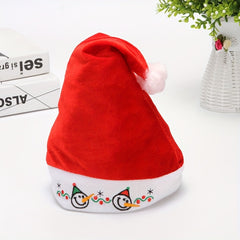 3pcs Christmas Cartoon Pattern Embroidered Hats Set