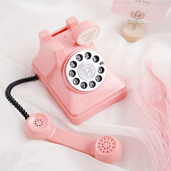 Pink Piggy Bank Telephone for Photography Props or Room Decor
