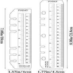 2pcs Clear Plastic Page Marker Pouch Pagefinder for A5 A6 6 Hole Binder Notebook