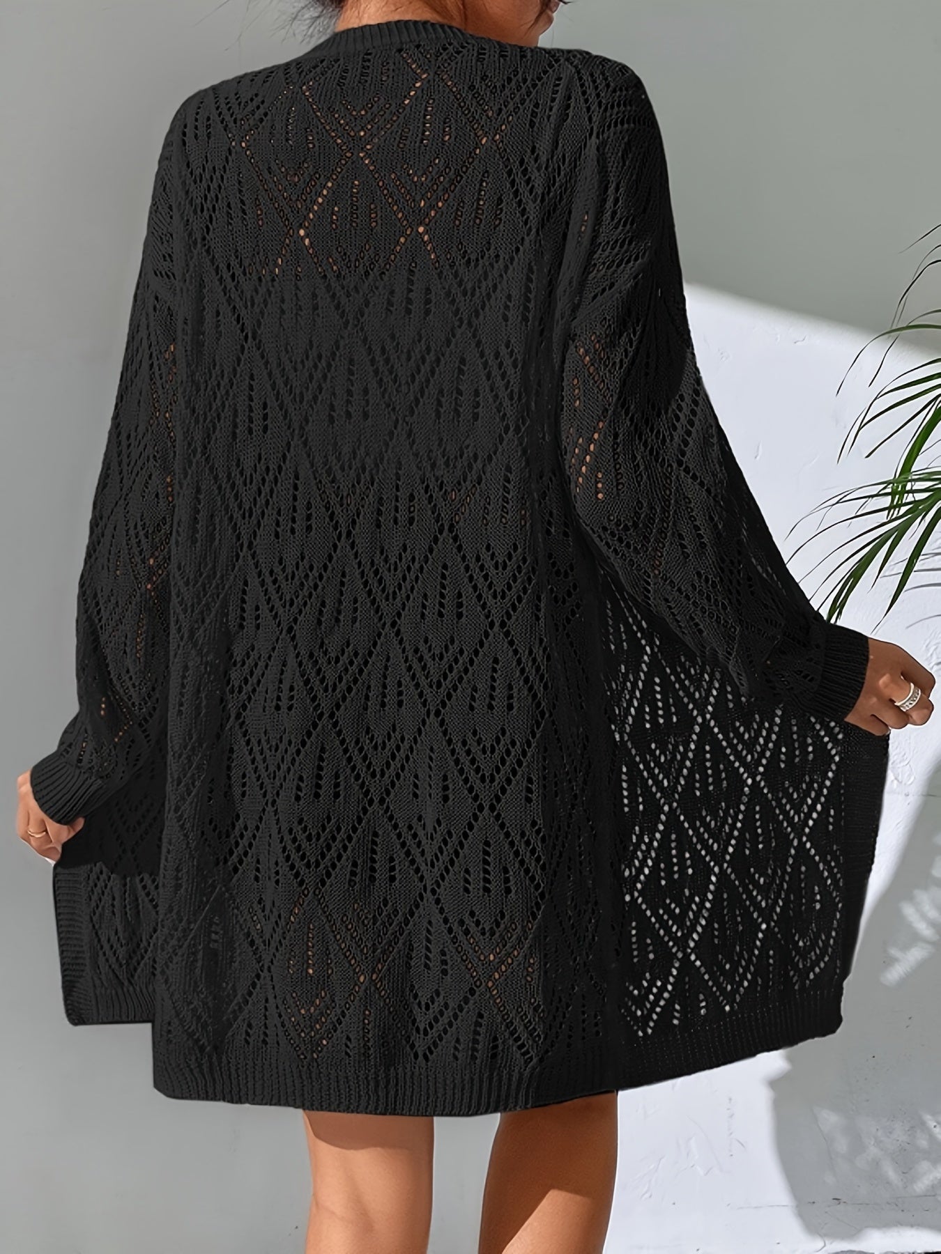 Long Sleeve Open Front Casual Sweater for Women