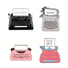 Retro Phone Machine Fax Telephone Brooch Decorative Accessories