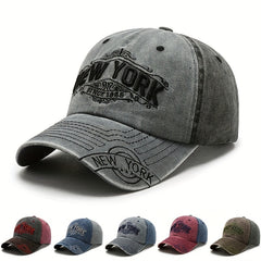 Vintage Baseball Cap YORK Embroidered Letter Duck Tongue Cap Men's Hat
