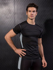 Breathable Quick Dry Sports T-shirt Men's Casual High Stretch Tee Shirt
