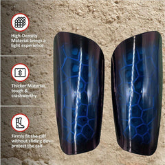 1 Pair Professional Football Shin Guards with Shock Absorbing Protection