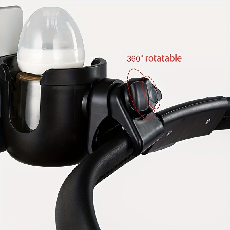 2-in-1 Stroller Cup Holder & Storage Rack