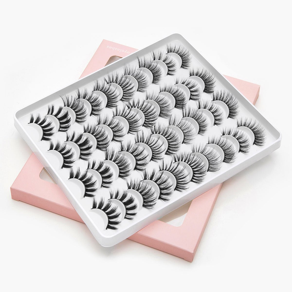 20 Pairs 3D Faux Mink Lashes Natural False Eyelashes Dramatic Fluffy Soft Wispy