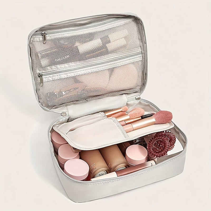 Portable Makeup Bag with Handle for Travel Toiletries Makeup Supplies