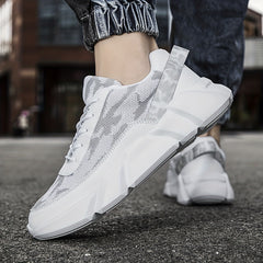Men's Chunky Lace-up Sneakers Comfy Athletic Shoes
