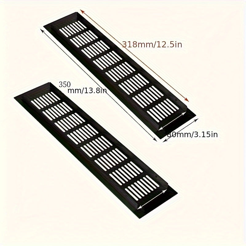 2pcs Grille Aluminum Ventilation Port for Home Kitchen