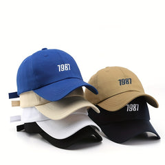 1987 Embroidered Cap Summer Casual Baseball Cap