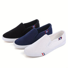 Women's Star Pattern Canvas Shoes Slip On Lightweight Sneakers