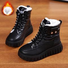 Women's Warm Snow Boots - Comfortable Non-slip Medium Tube Sneakers