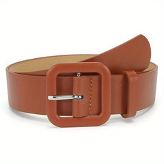 Stylish Square Buckle Candy Belt for Women