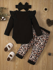 Baby Girl's Casual Outfit Long Sleeve Triangle Romper