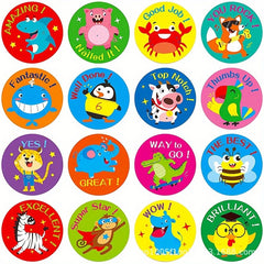 500 Animal Thank You Stickers Roll Adhesive Labels