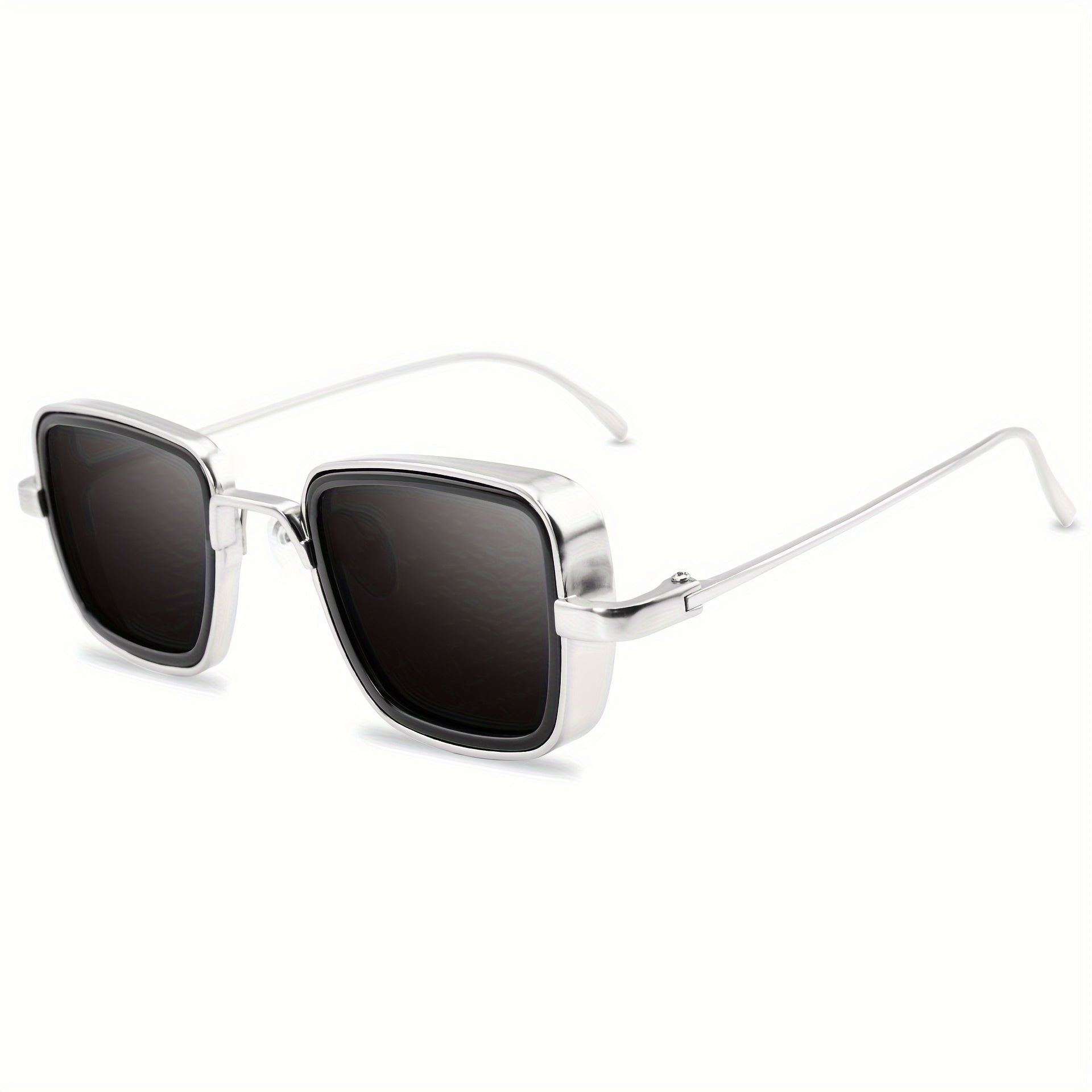 Retro Thick Frame Metal Sunglasses Men Women Party Driving Decors
