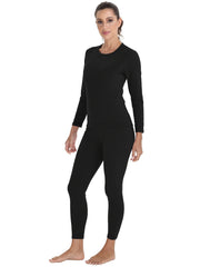 2pc Warm Yoga Set: Thermal Top & Workout Leggings
