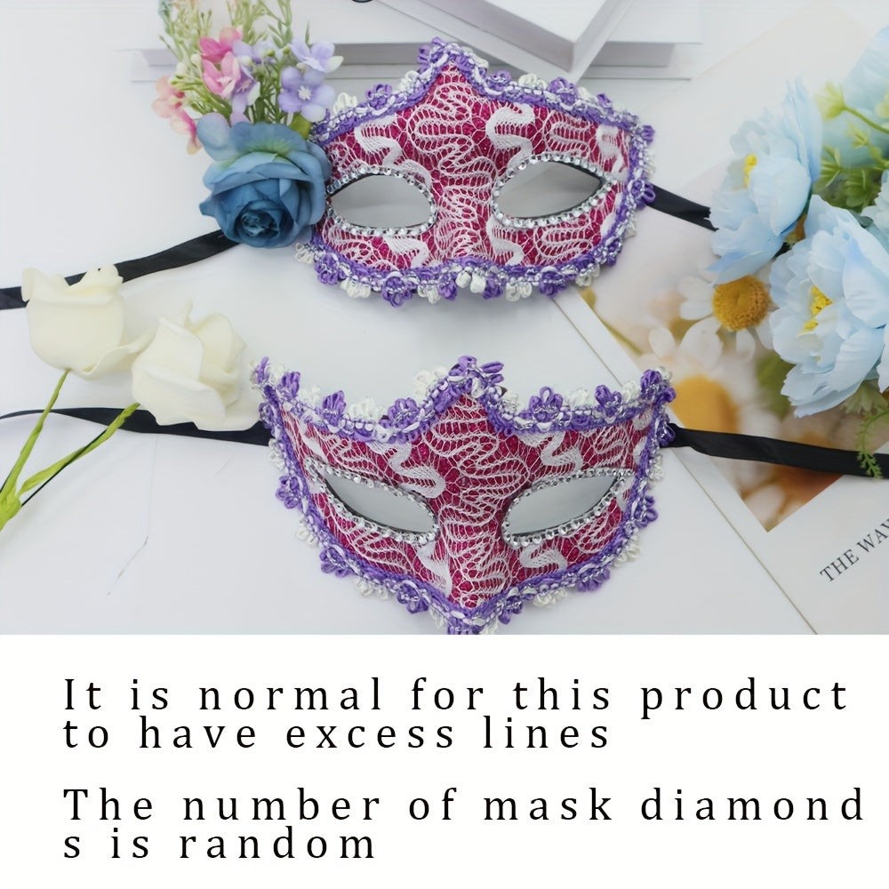 2pcs Bohemian Masks - Purple Polypropylene - Masquerade & Halloween Parties