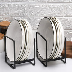 Home Plate Holder Vertical Cupboard Organizer Kitchen Counter Dish Organizer