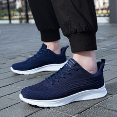 Men's Breathable Knitted Running Shoes Lightweight Sneakers