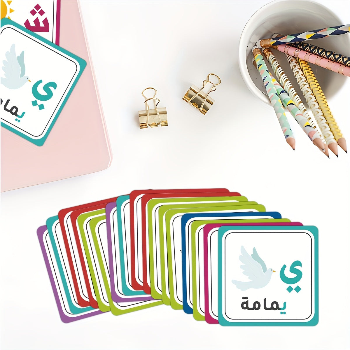 Arabic Animal Alphabet Flashcards Set for Kids