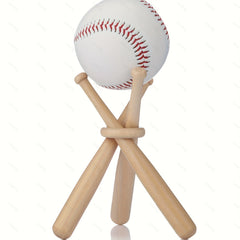 Wooden Baseball Holder Mini Baseball Bat Holder With Baseball