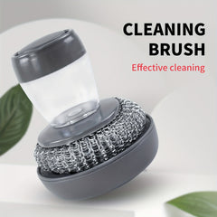 Stainless Steel Wool Scrubber with Soap Dispenser for Kitchen Cleaning